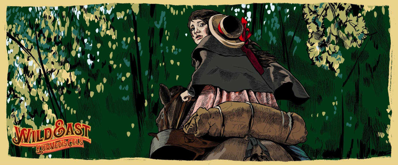 Wild East, Digital drawing Illustrations for movie promotion 2021